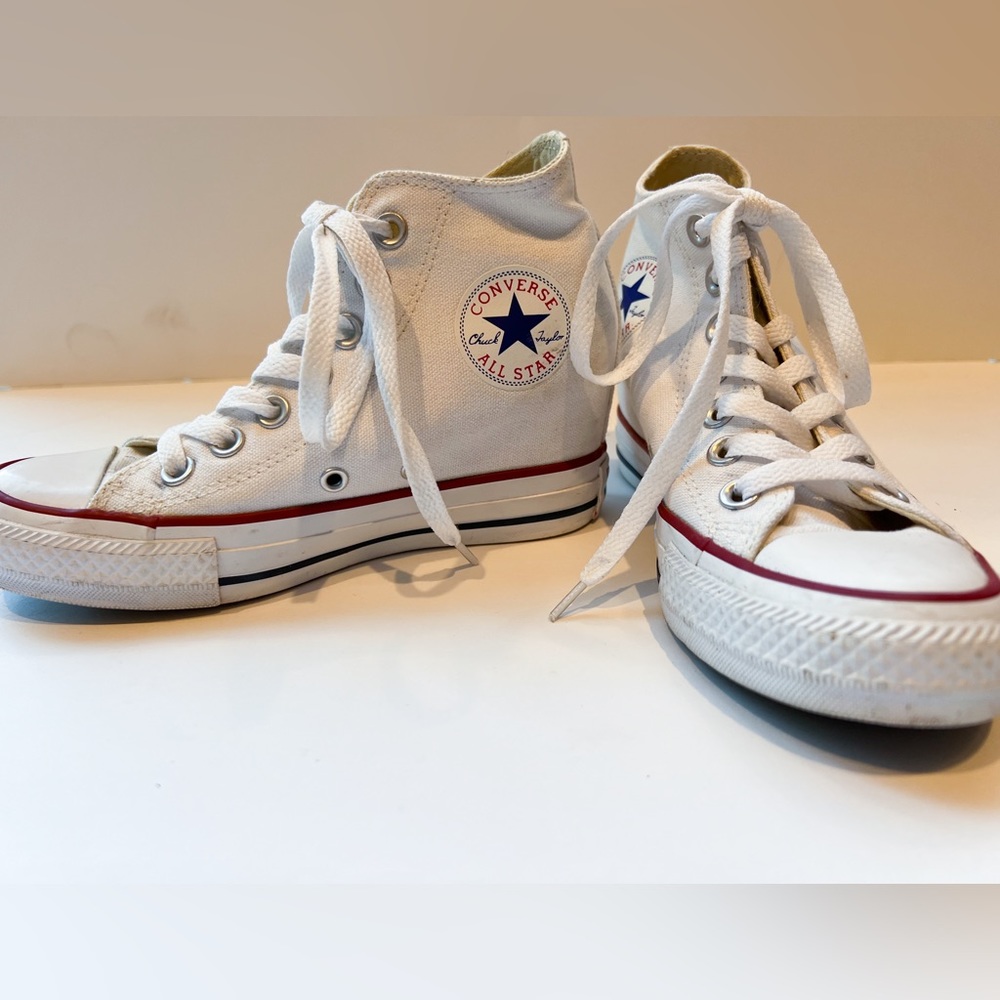 RARE Converse Lift Platform Chuck Taylor All Star High-top Sneakers Sz 5 - White